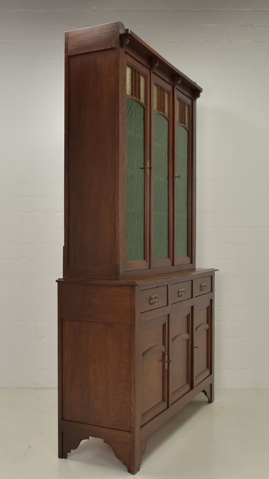 Furniture Antique! Restored Art Nouveau/Art Deco Oak Buffet Cabinet/Display Cabinet photo