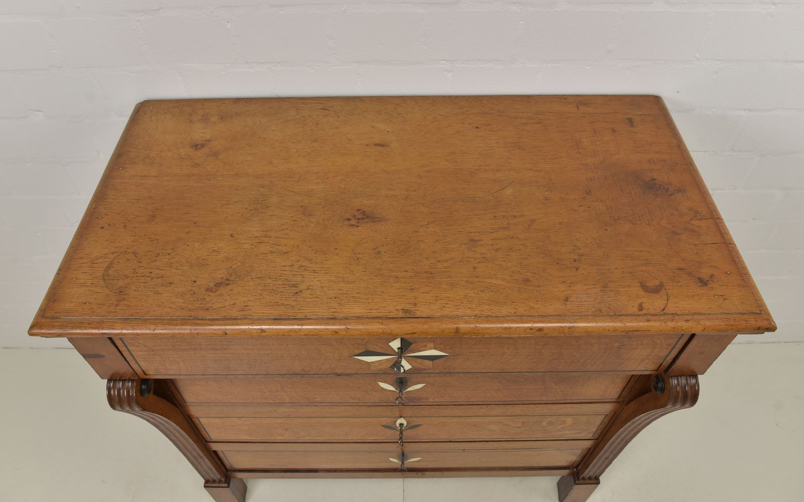 Antique! Restored Biedermeier Empire Chest Of Drawers, Charles X Style, Circa 1830 photo for sale