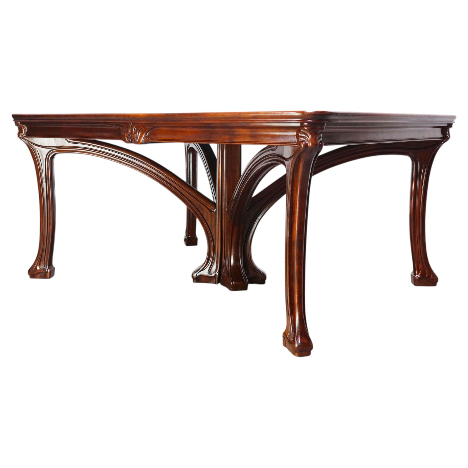Table à manger Art Nouveau en acajou, par Eugène Gaillard pour Maison Bing, 1900