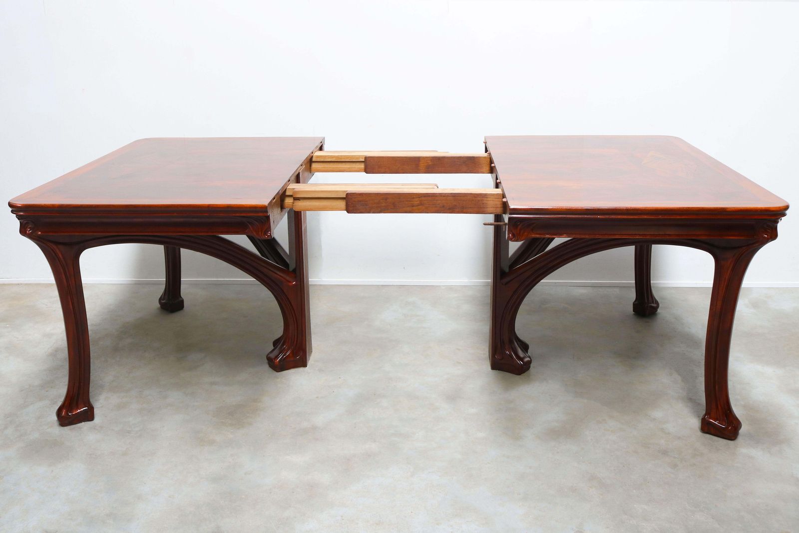 photo for sale French Art Nouveau Mahogany Dining Table By Eugène Gaillard For Maison Bing 1900