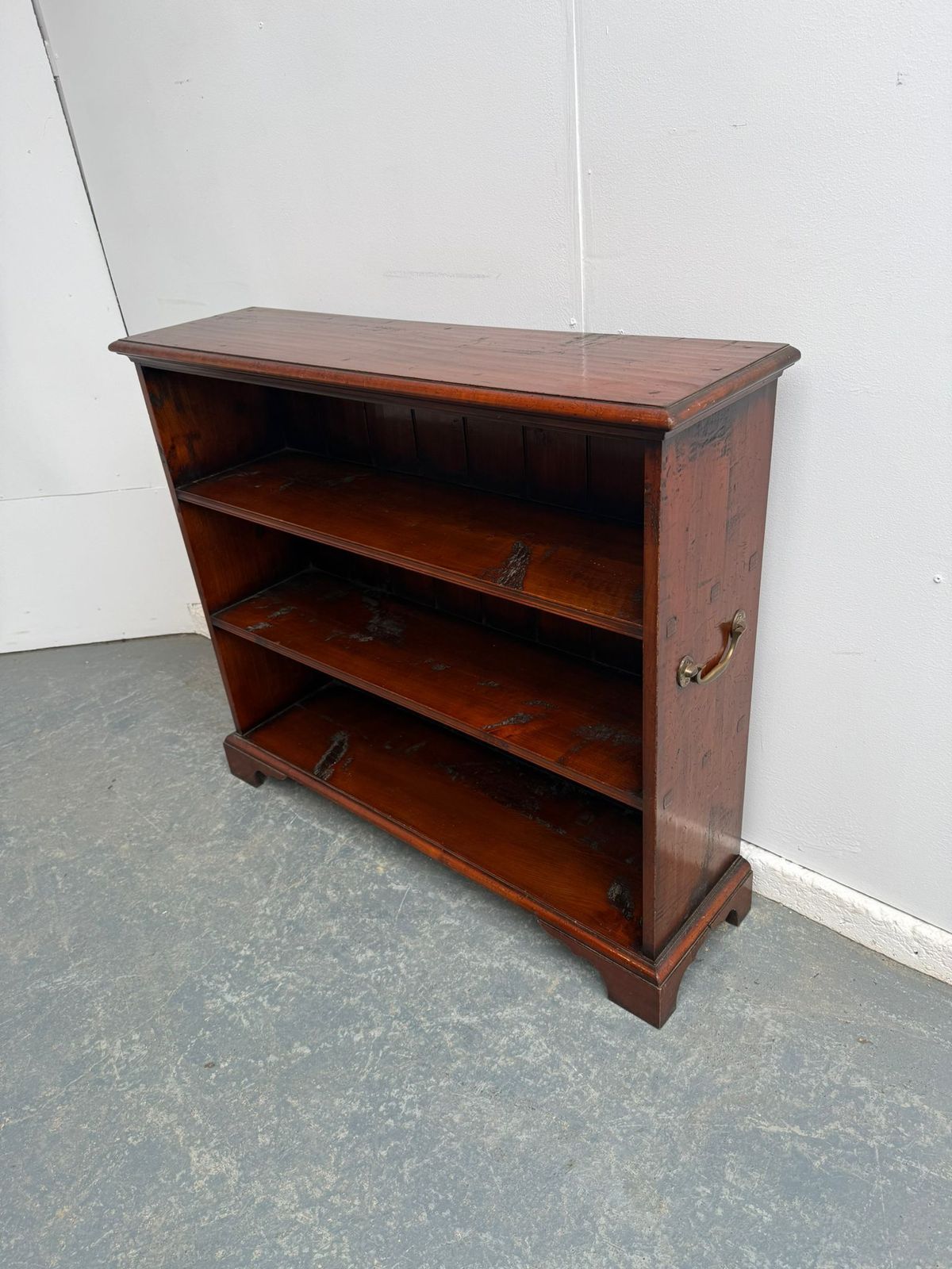 A Top Quality Late 20th Century Yew Wood Campagne Style Bookshelf