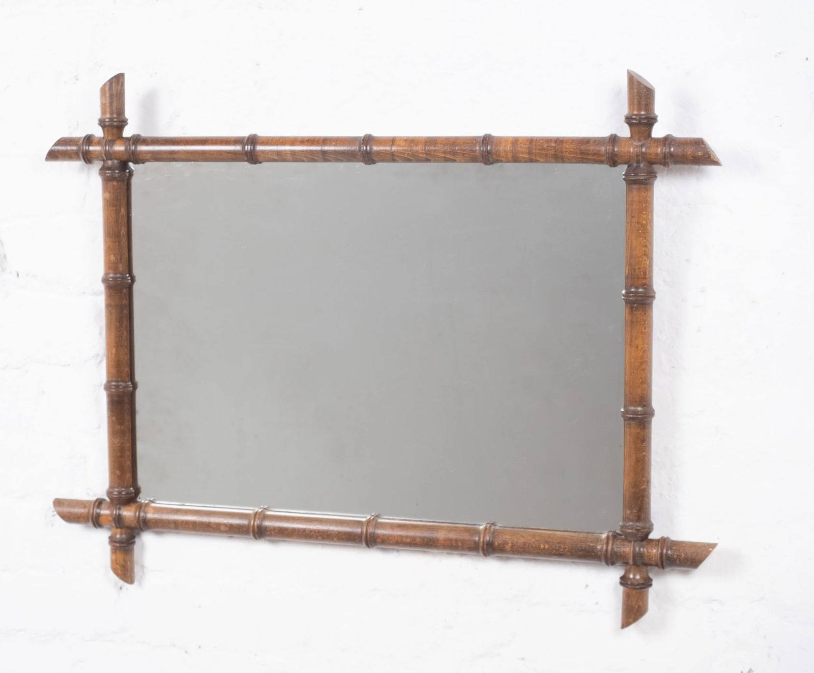 Antique French Faux Bamboo Mirror photo Home Decor