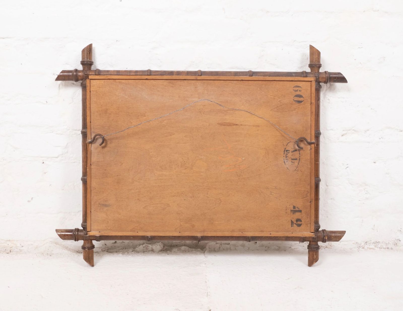 Antique French Faux Bamboo Mirror photo 265.0