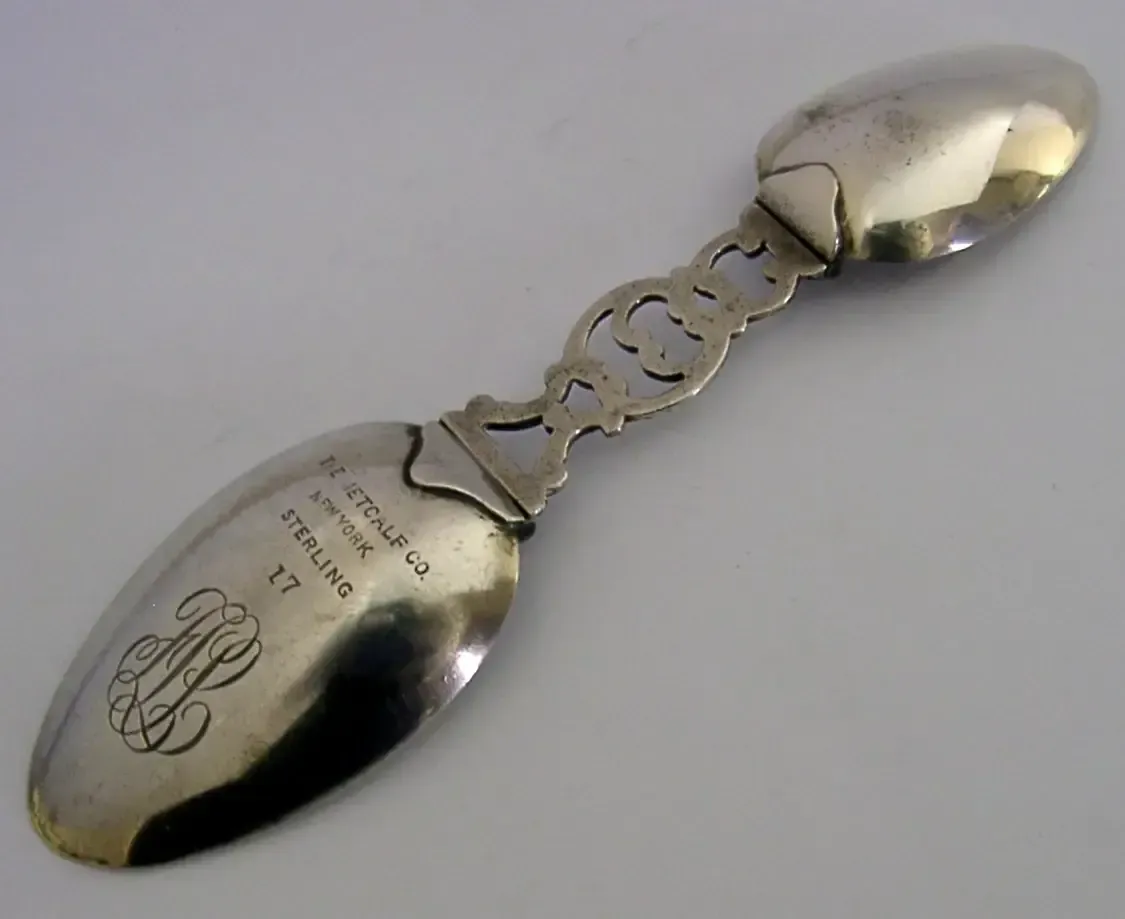 Unusual Sterling Silver Folding Medicine Spoon Medical Doctors Antique C1900 photo Home Decor