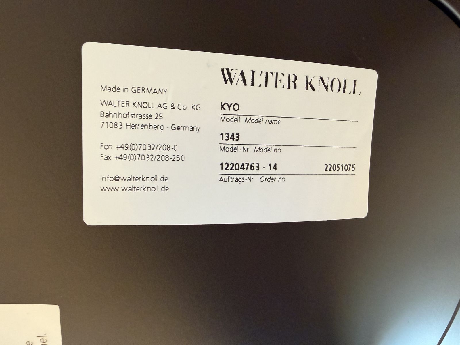 Walter Knoll Kyo 1343 Lounge Chair In Grey Leather photo buy