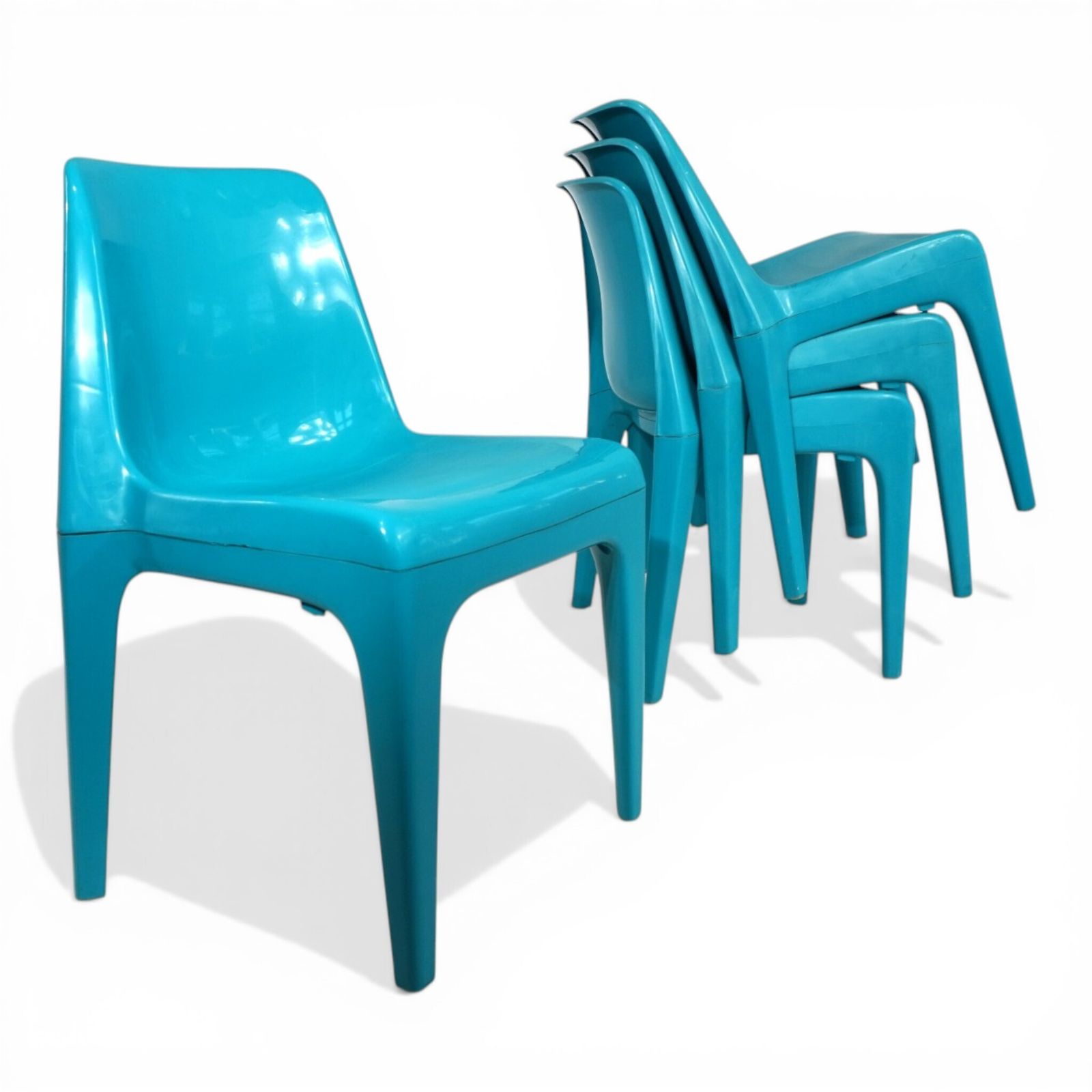 Set Of 4 Schröder & Henzelmann Space Age Dining Chairs, 1970 photo for sale