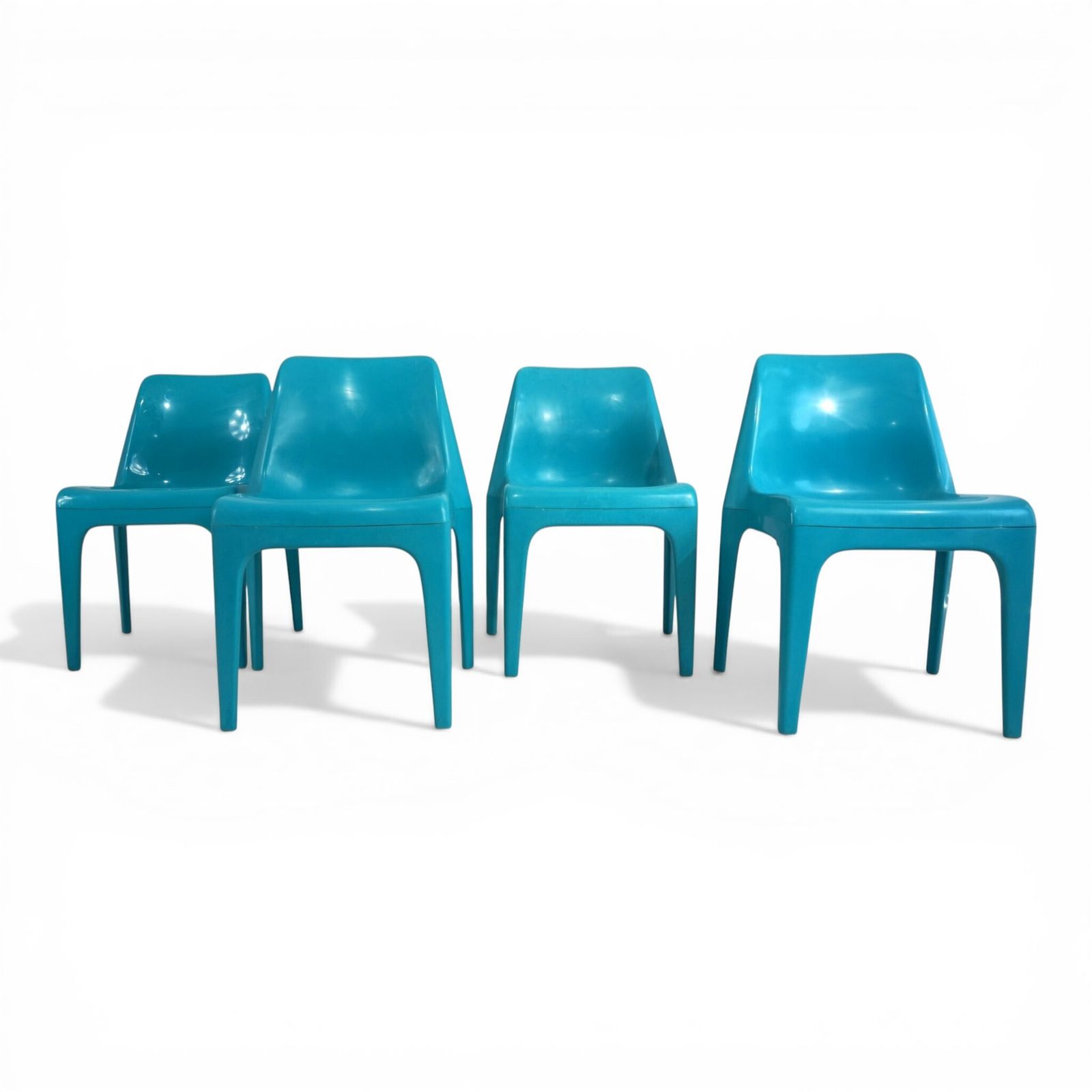 Set Of 4 Schröder & Henzelmann Space Age Dining Chairs, 1970 photo buy