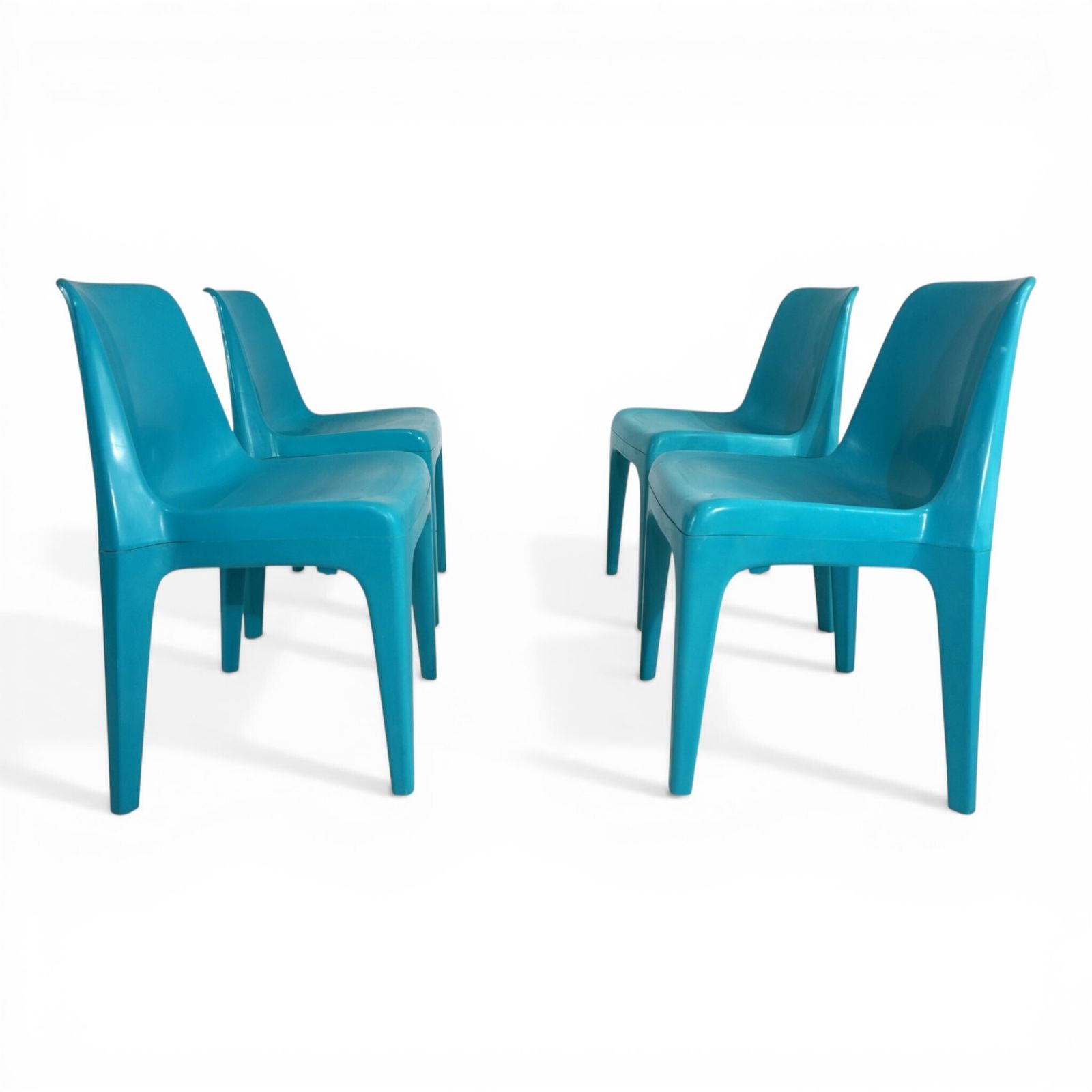 Furniture Set Of 4 Schröder & Henzelmann Space Age Dining Chairs, 1970 photo