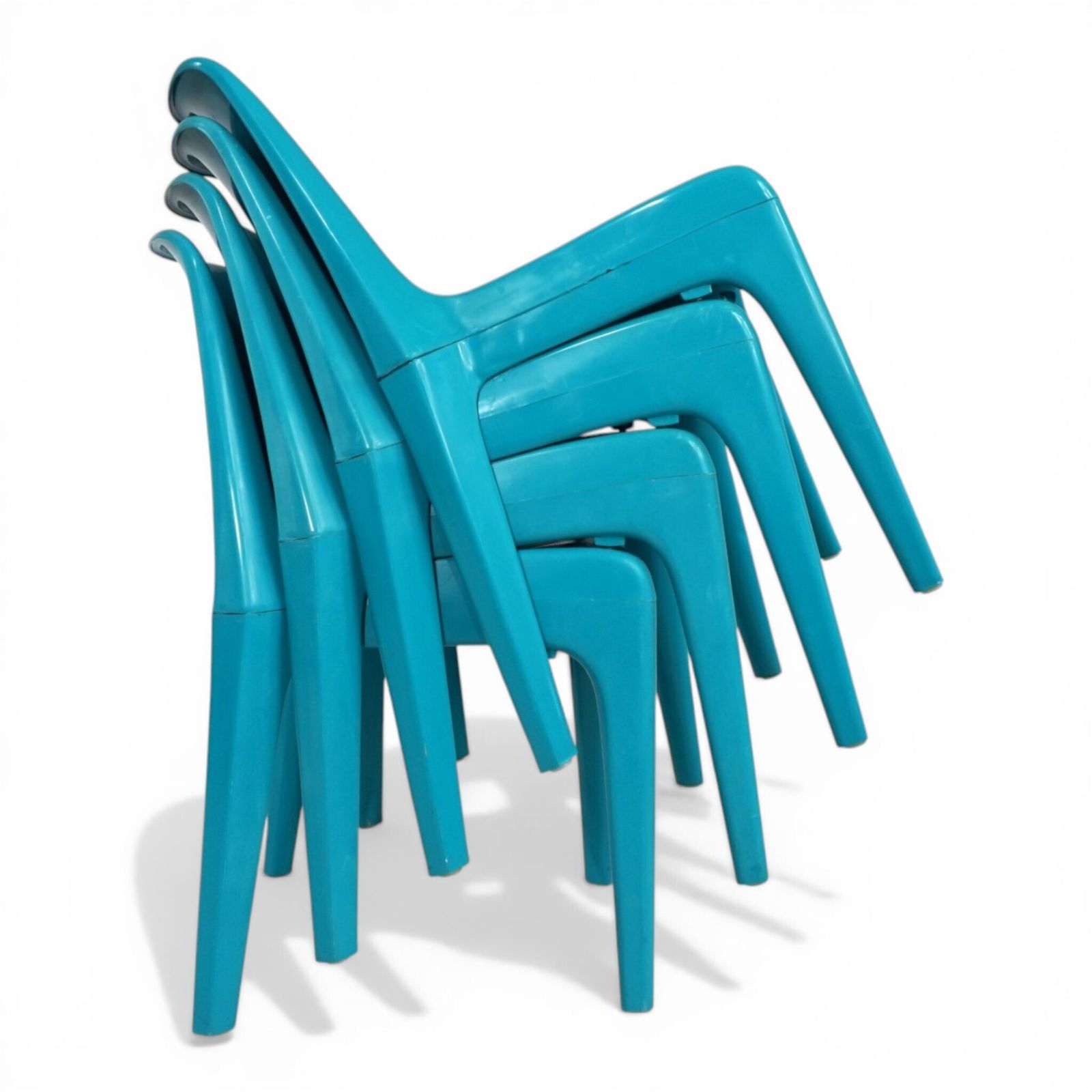 photo vinterior Set Of 4 Schröder & Henzelmann Space Age Dining Chairs, 1970