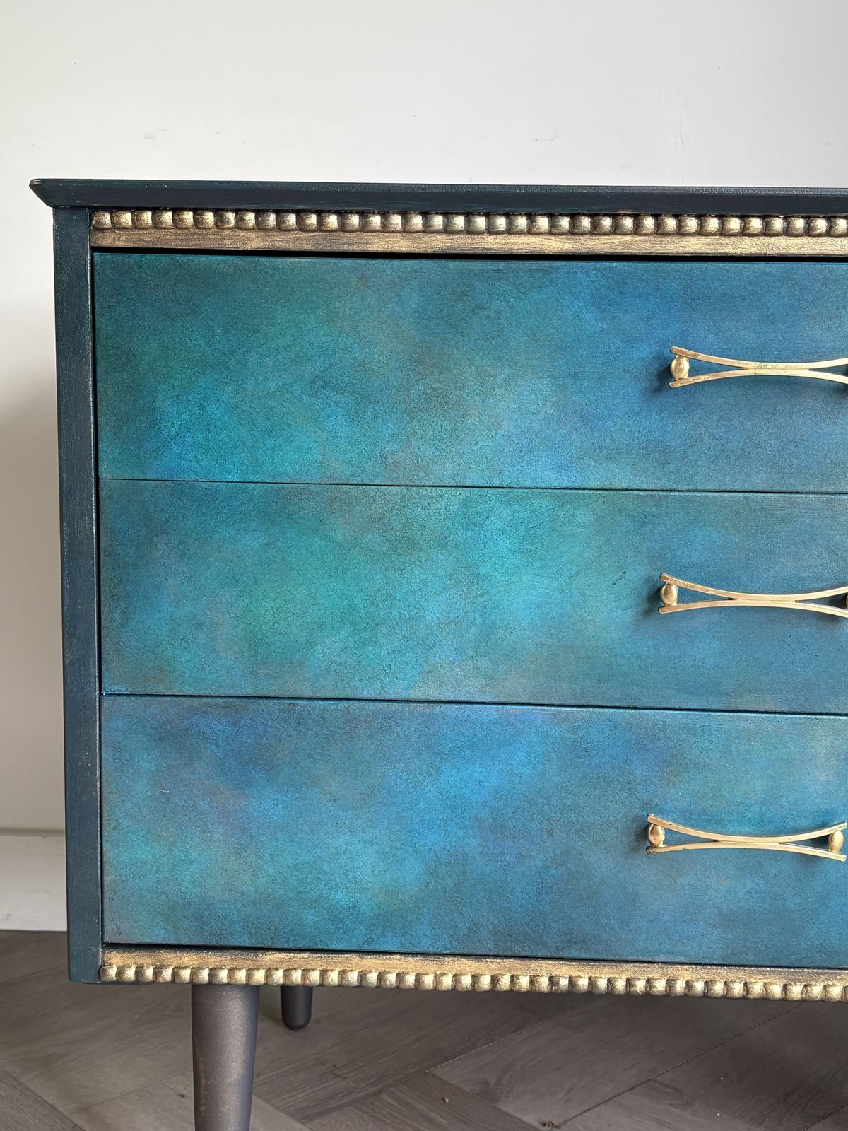 Mid Century Chest Of Drawers, Blue photo for sale