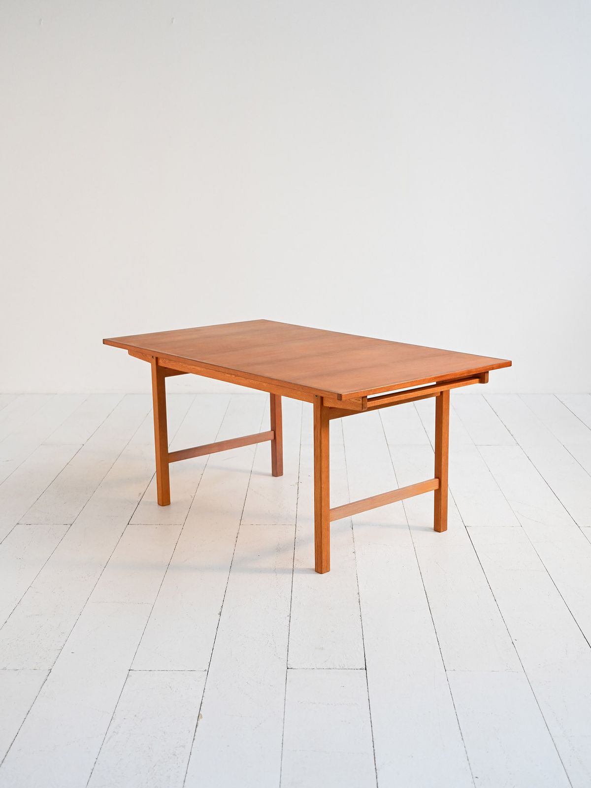 Extendable Scandinavian Teak And Oak Table From The 1960s photo vinterior