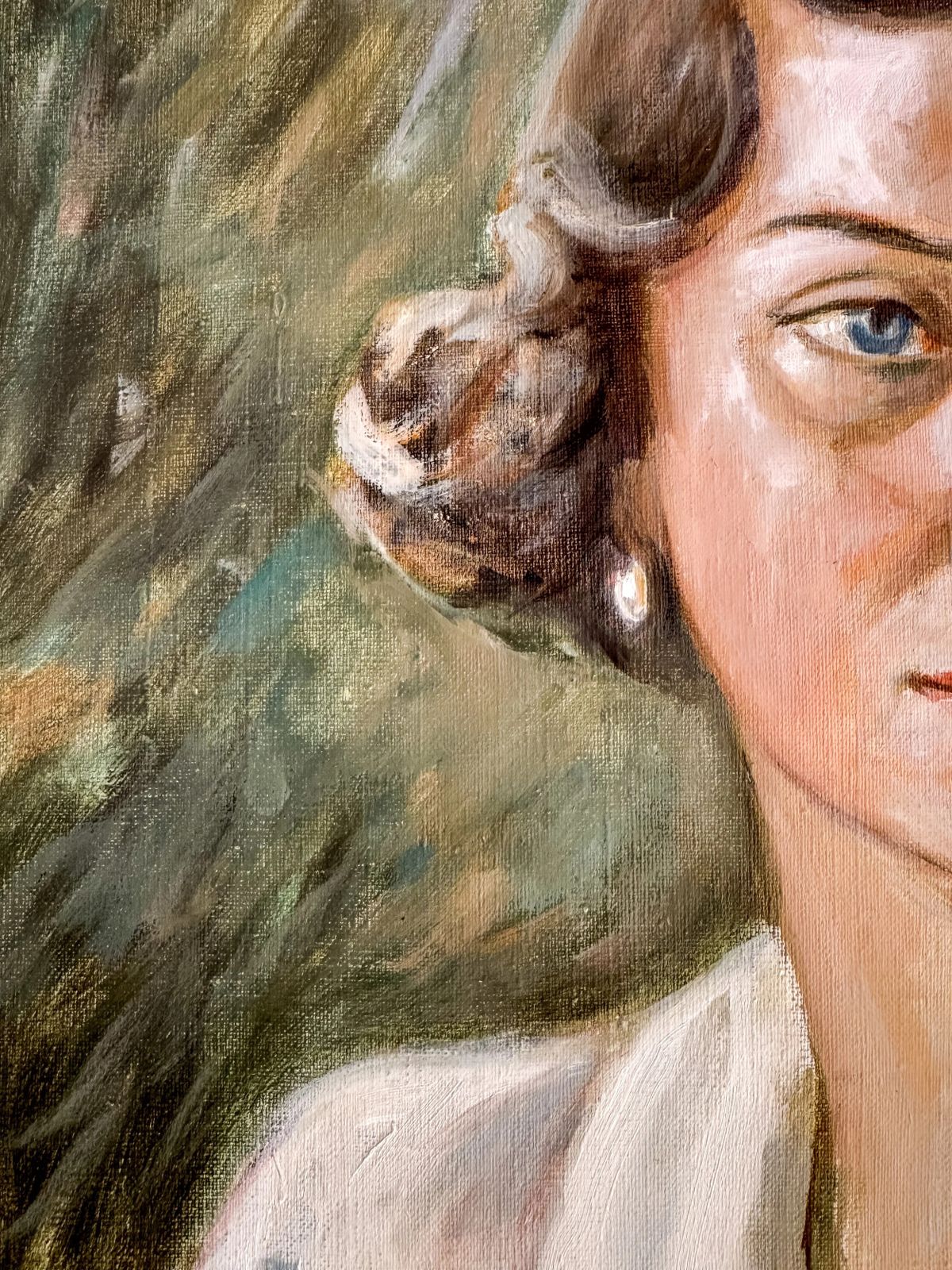 Portrait, Oil On Canvas, Signed T. Nilsson, 1938 photo Art
