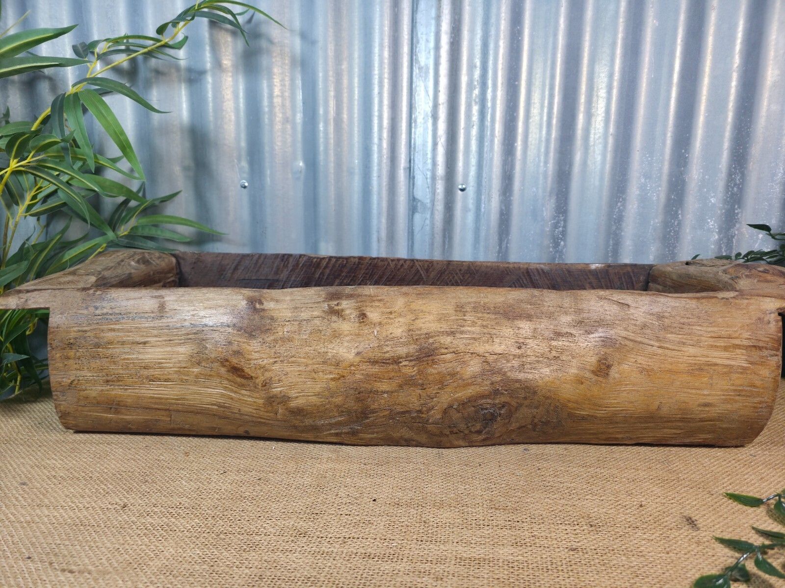 photo furniture Vintage Rustic Wabi Sabi Hand Made Hardwood Wooden Trough