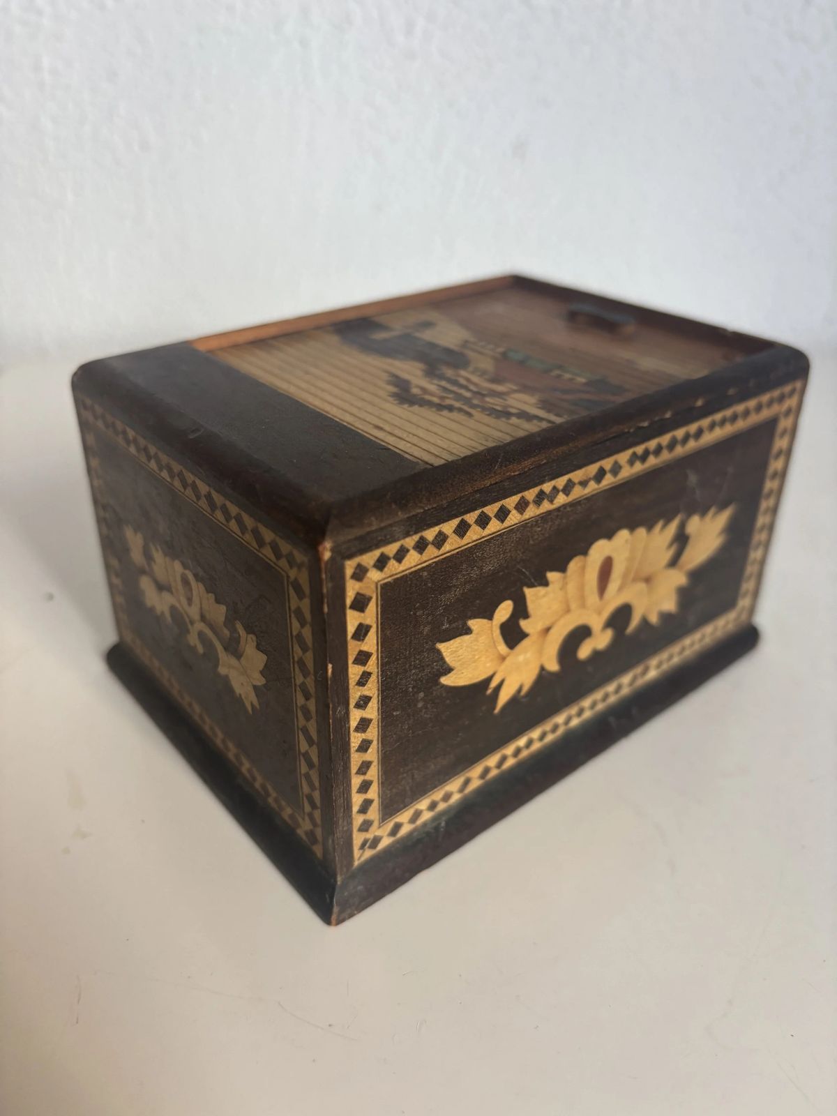 Vintage 1960s Japanese Wooden Cigarette Holder Dispenser   12 X 9 Cm photo buy