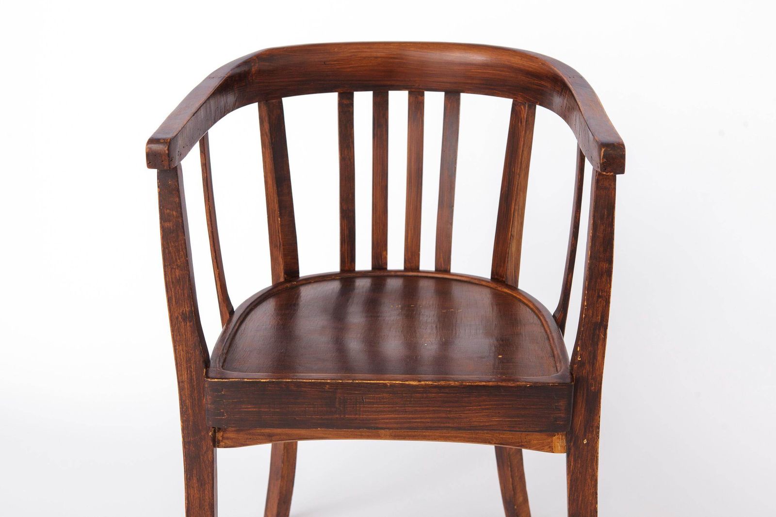 Vintage Fauteuil Jaren 1950 Duitsland, Beukenhout, Mid Century Accentstoel, Houten Armleuningen photo vintage