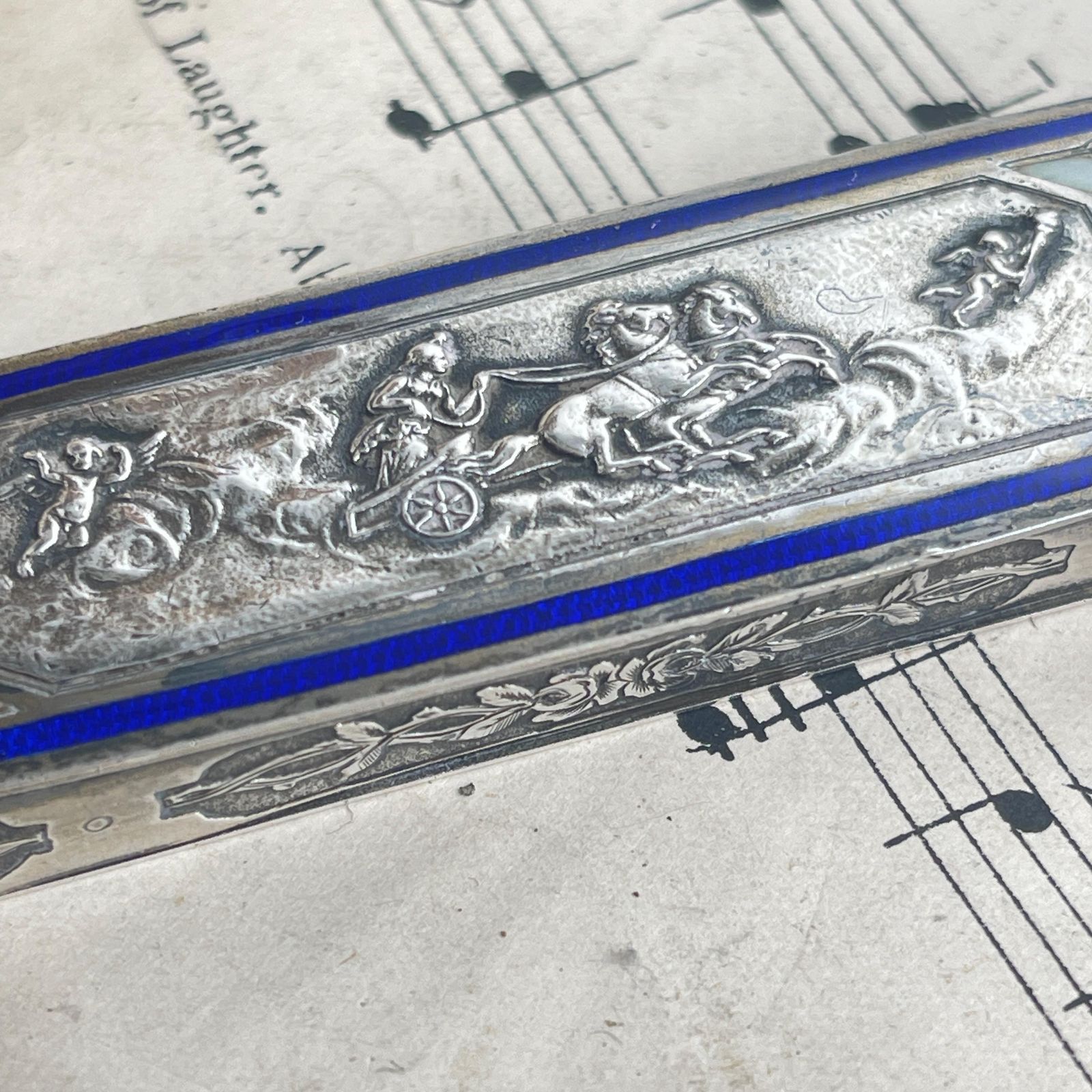Antique French Silver Gilt And Enamel Box. Henri Lambin Paris Box photo furniture