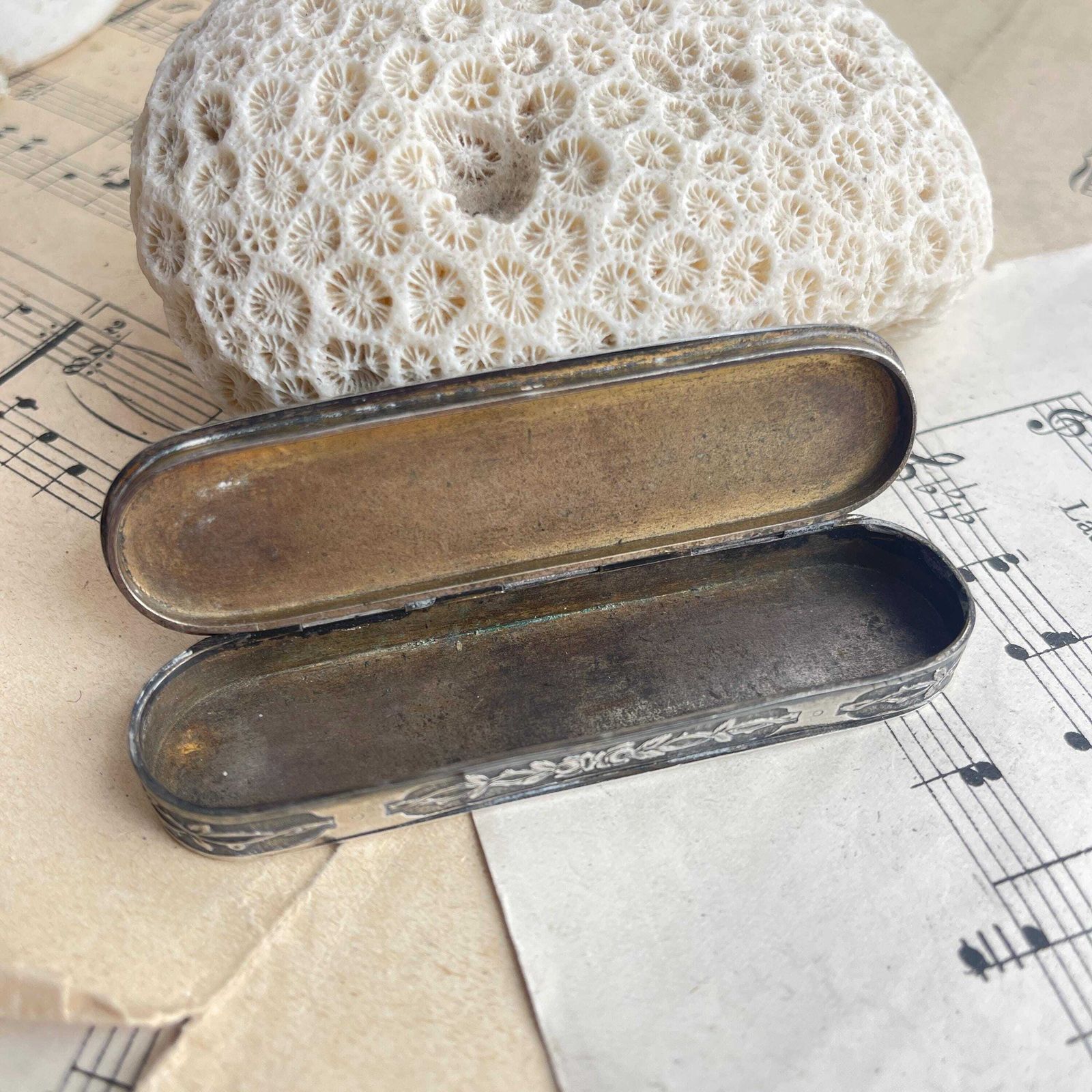 Home Decor Antique French Silver Gilt And Enamel Box. Henri Lambin Paris Box photo
