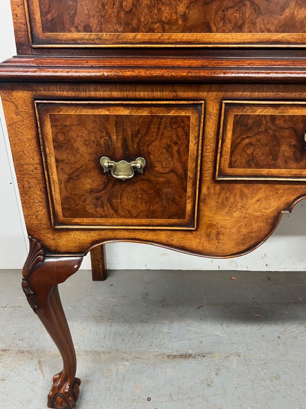 Good Quality Burr Walnut Tall Boy Chest Of Drawers photo furniture