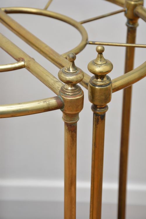 Pair Of English Antique Umbrella Stands In Brass, Victorian C1870s photo furniture