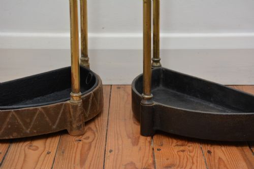 Pair Of English Antique Umbrella Stands In Brass, Victorian C1870s photo Home Decor