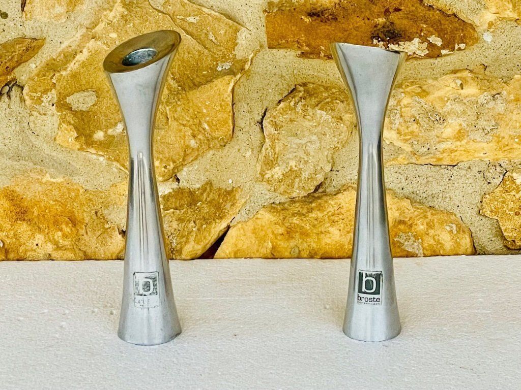Vintage, Danish Modern Candlesticks By Broste Copenhagen, Set Of 2, Circa 1980's