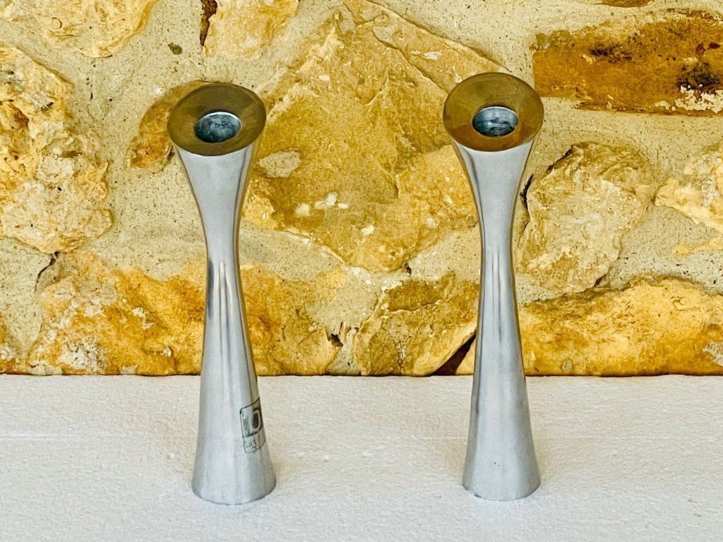 Vintage, Danish Modern Candlesticks By Broste Copenhagen, Set Of 2, Circa 1980's photo furniture