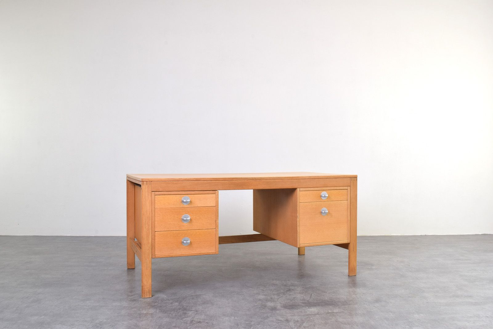 Mid Century Oak Desk By Chr. Rasmussen For Randers Møbelfabrik, 1970s. photo furniture