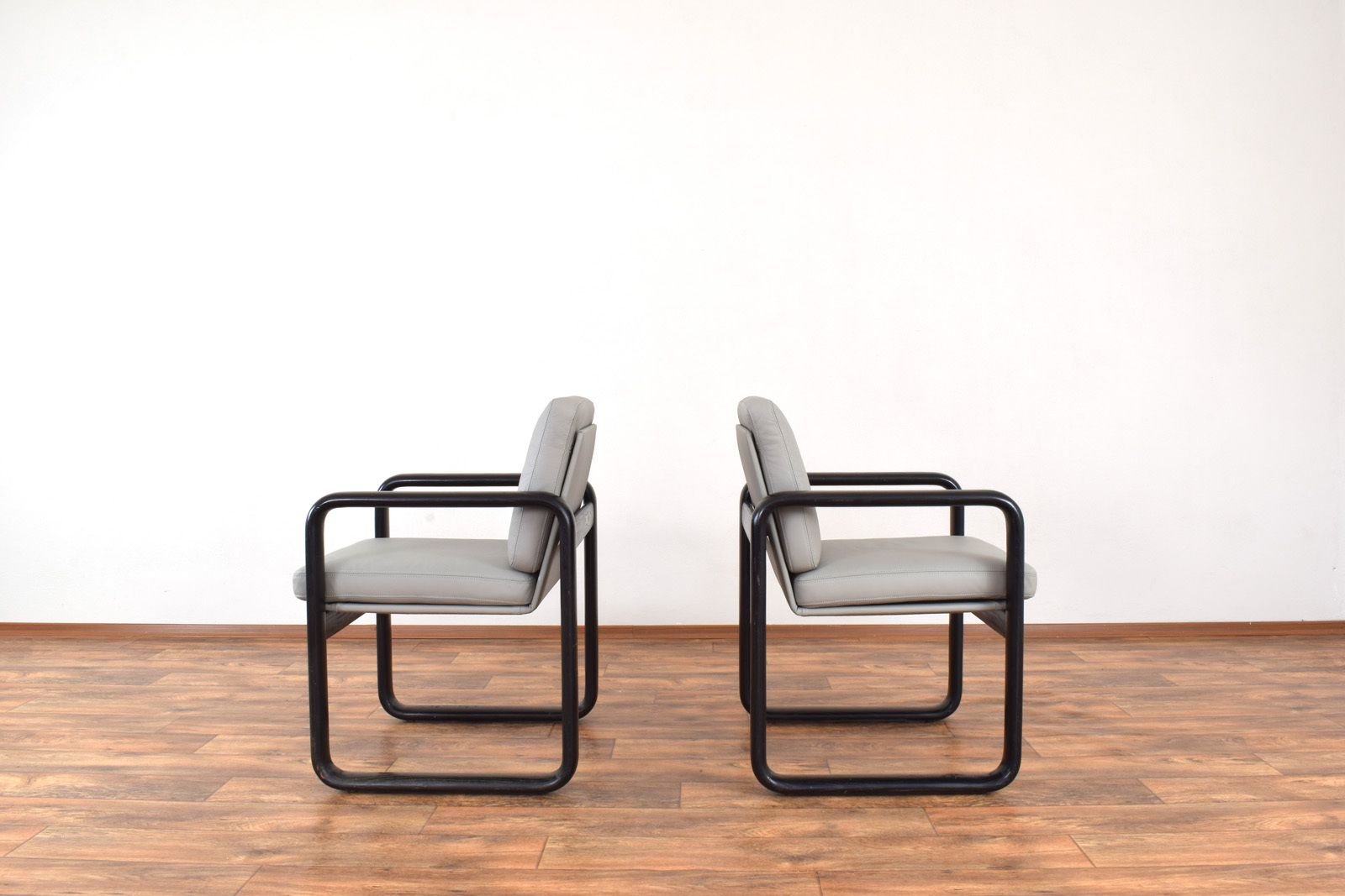 Mid Century Leather Lounge Chairs By Burkhard Vogtherr For Rosenthal, 1970s, Set Of 2 photo for sale