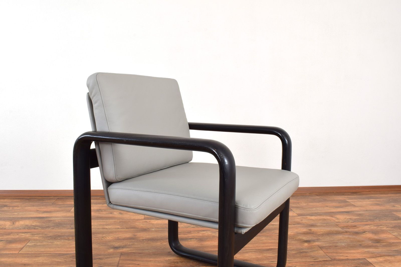 1550.0 Mid Century Leather Lounge Chairs By Burkhard Vogtherr For Rosenthal, 1970s, Set Of 2 photo