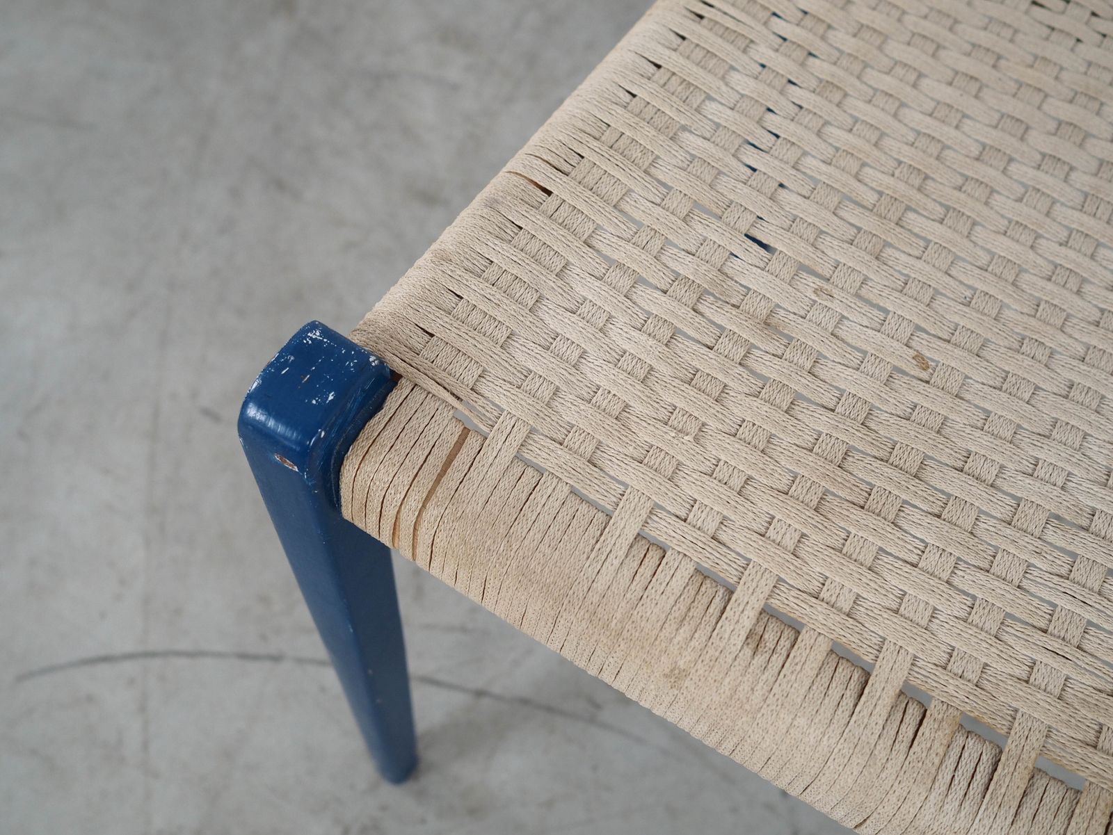 Meubels Blauwe Teakhouten Stoel, Deens Design, Jaren 1960, Ontwerper: Niels Otto Møller photo
