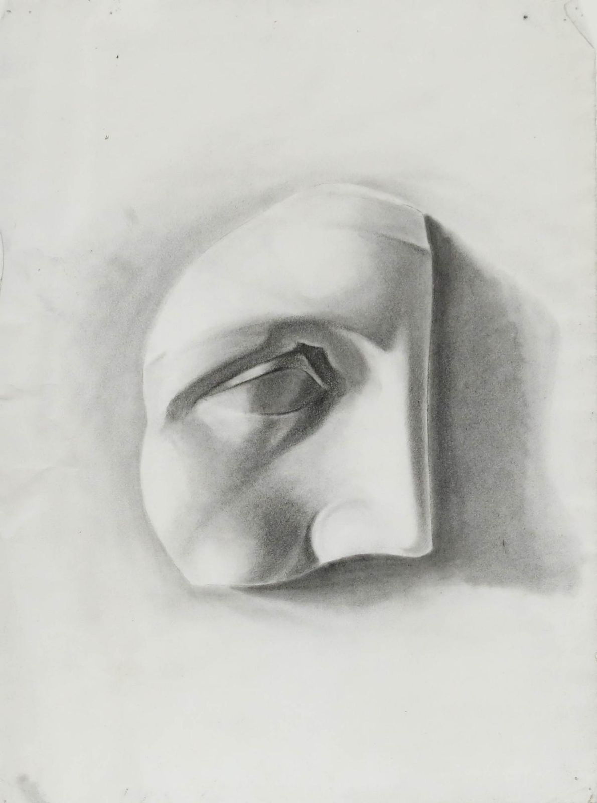 E. Gaubert Late 19th Century Graphite Drawing, Classical Head Study photo furniture