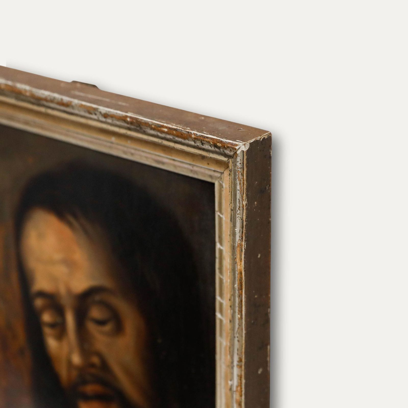Framed Early 20th Century Oil Portrait Of Jesus Christ photo buy