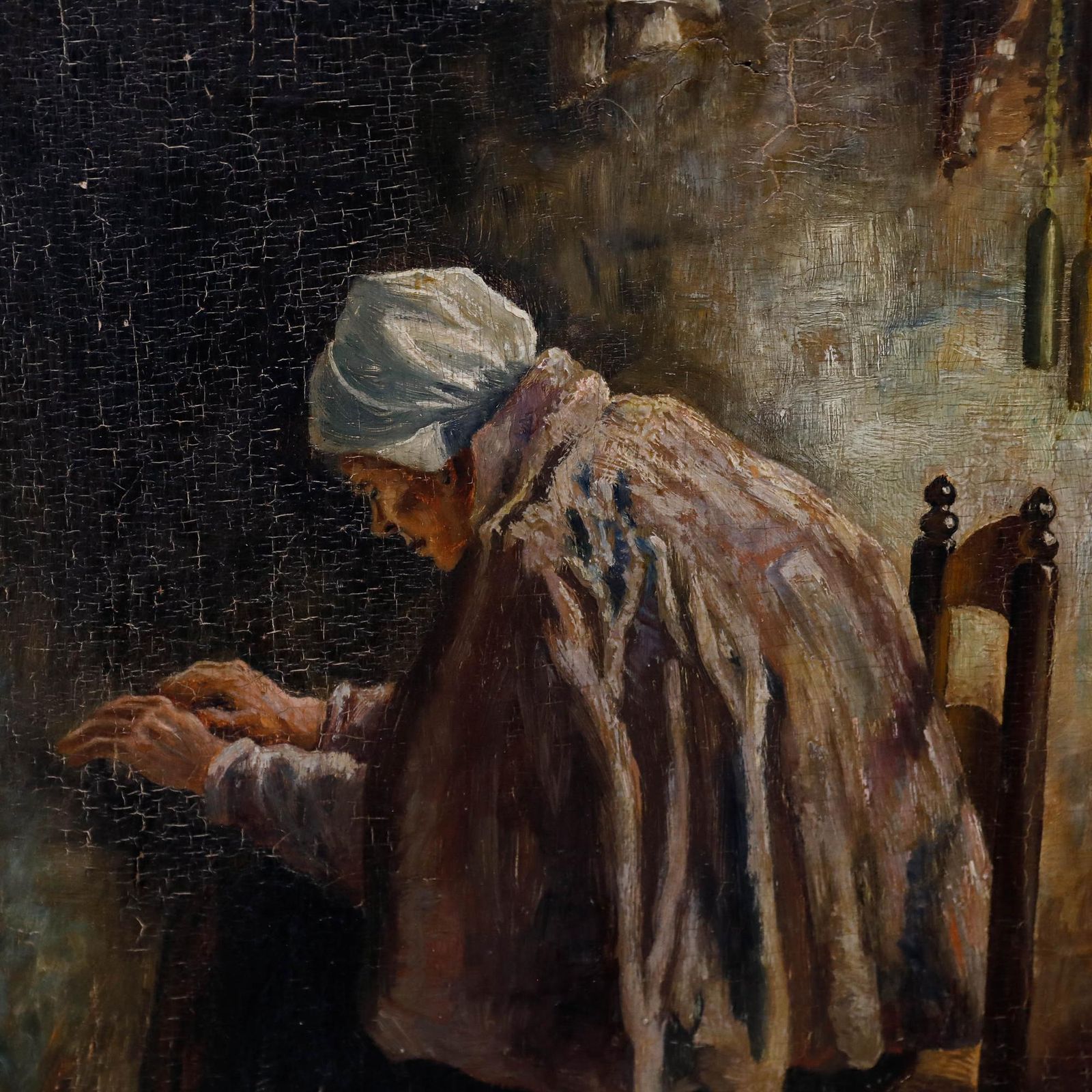 Elchanon Leonardus Verveer (1826 1900) Dutch School Oil, By The Fire photo 695.0