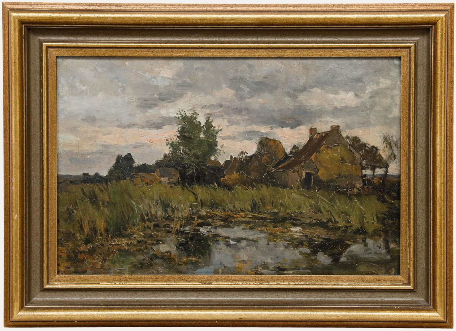 Egbert Rubertus Derk Schaap (1862 1939) Framed Oil, Villa Nova In Ankeveen