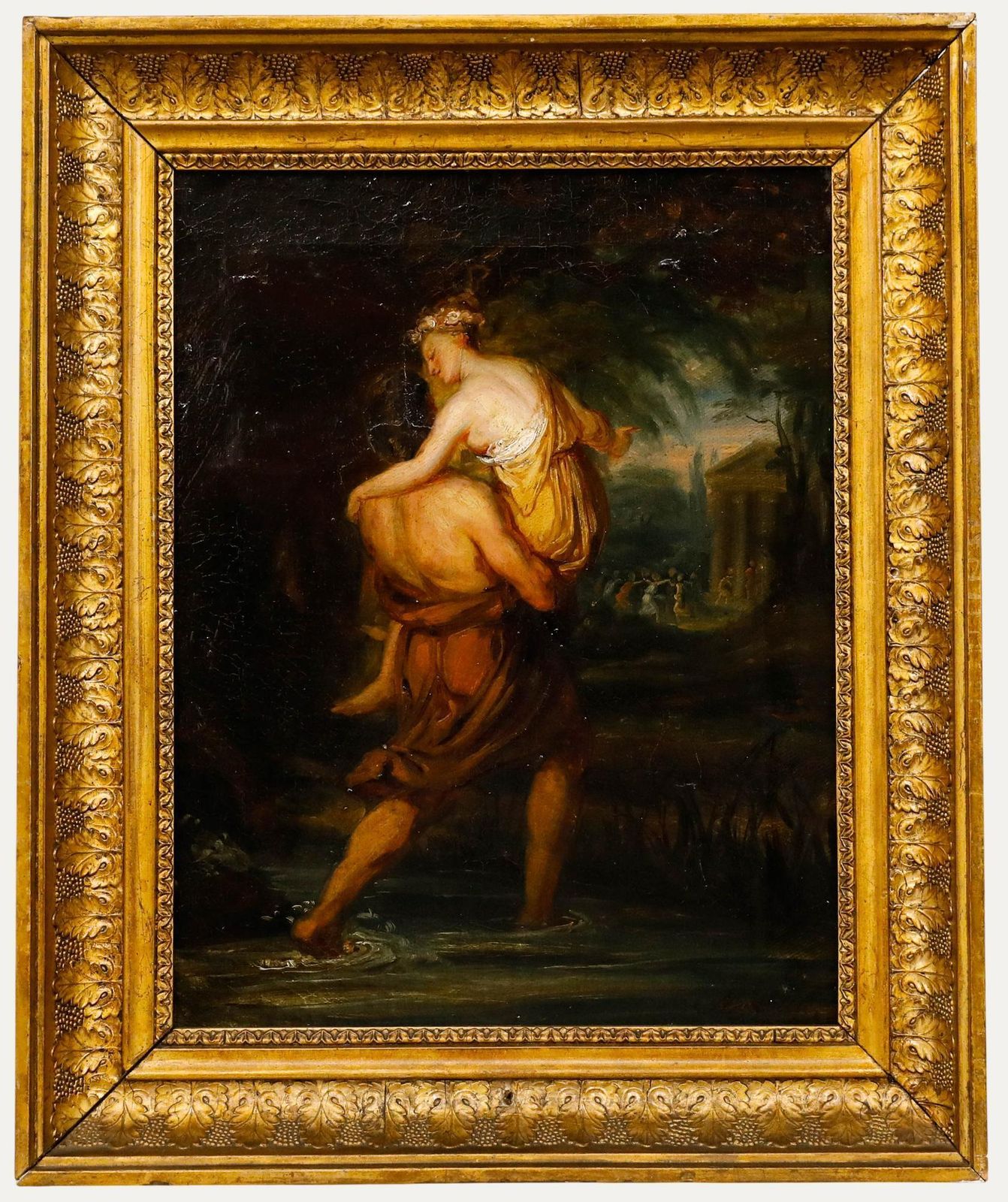 Lambert Joseph Mathieu (1804 1861) 19th Century Oil, Bacchus And Ariadne