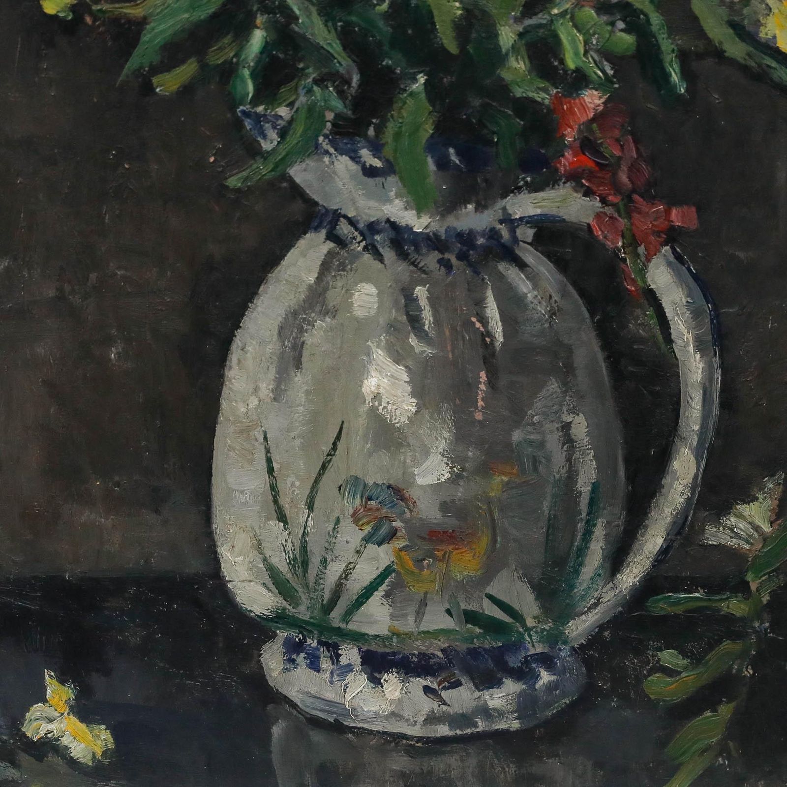 Immanuel Meyer Pyritz (1902 1974) Oil, Flowers In A Ceramic Jug photo 550.0