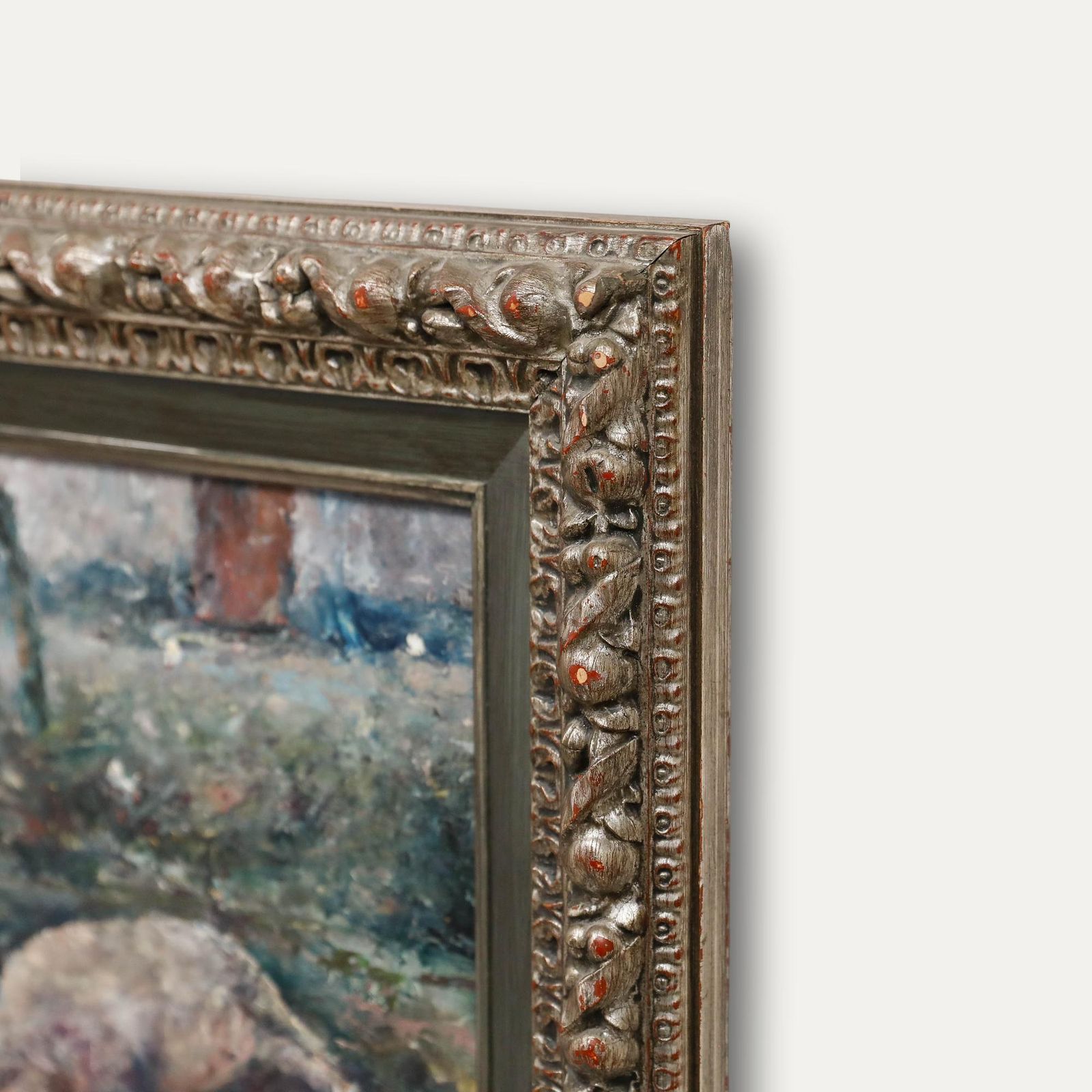 Gustaaf Van Loon (1912 1980) Framed 20th Century Oil, Sleeping Pig photo 395.0