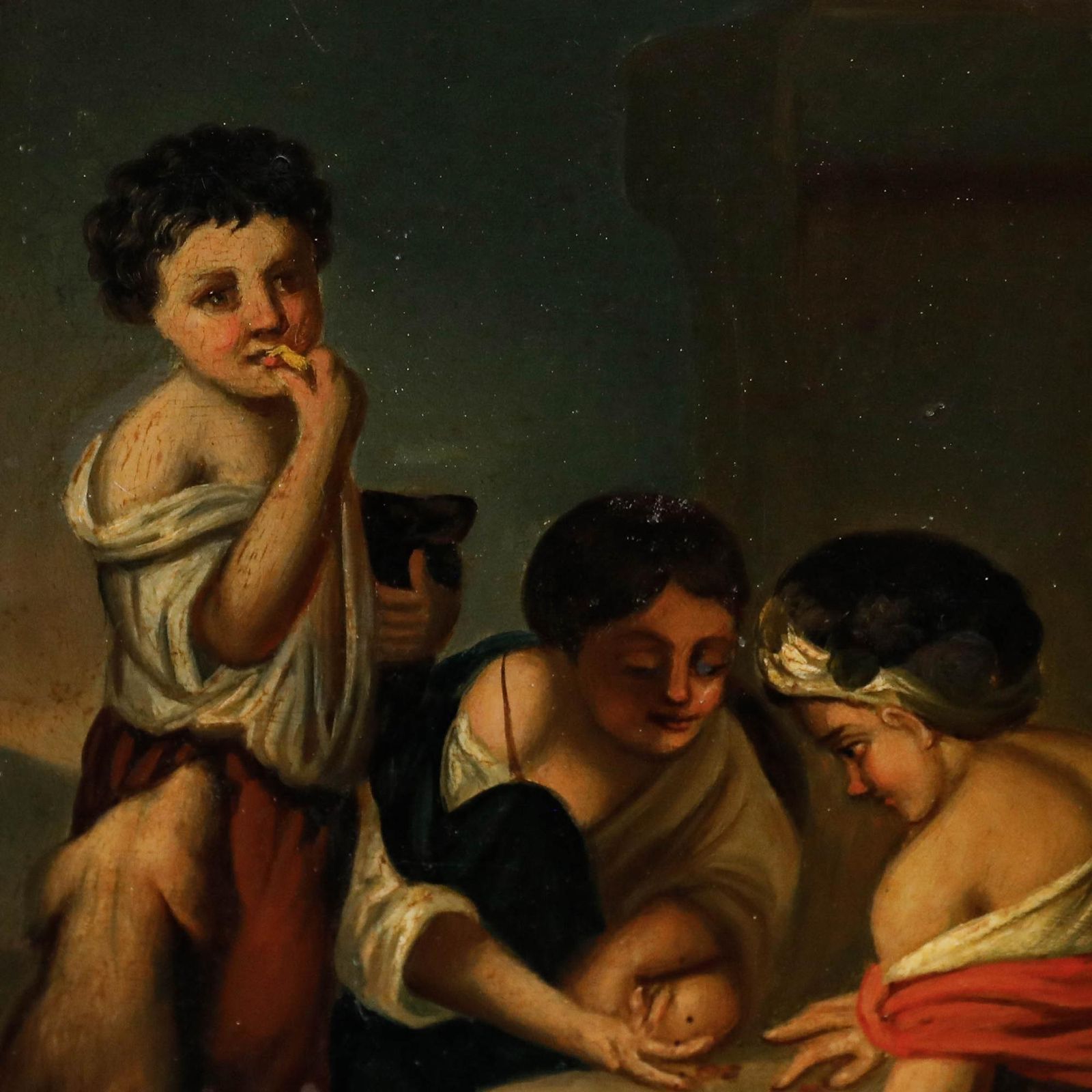 Minis After Bartolome Esteban Murillo (1618 1682) Oil, Boys Playing Dice photo furniture