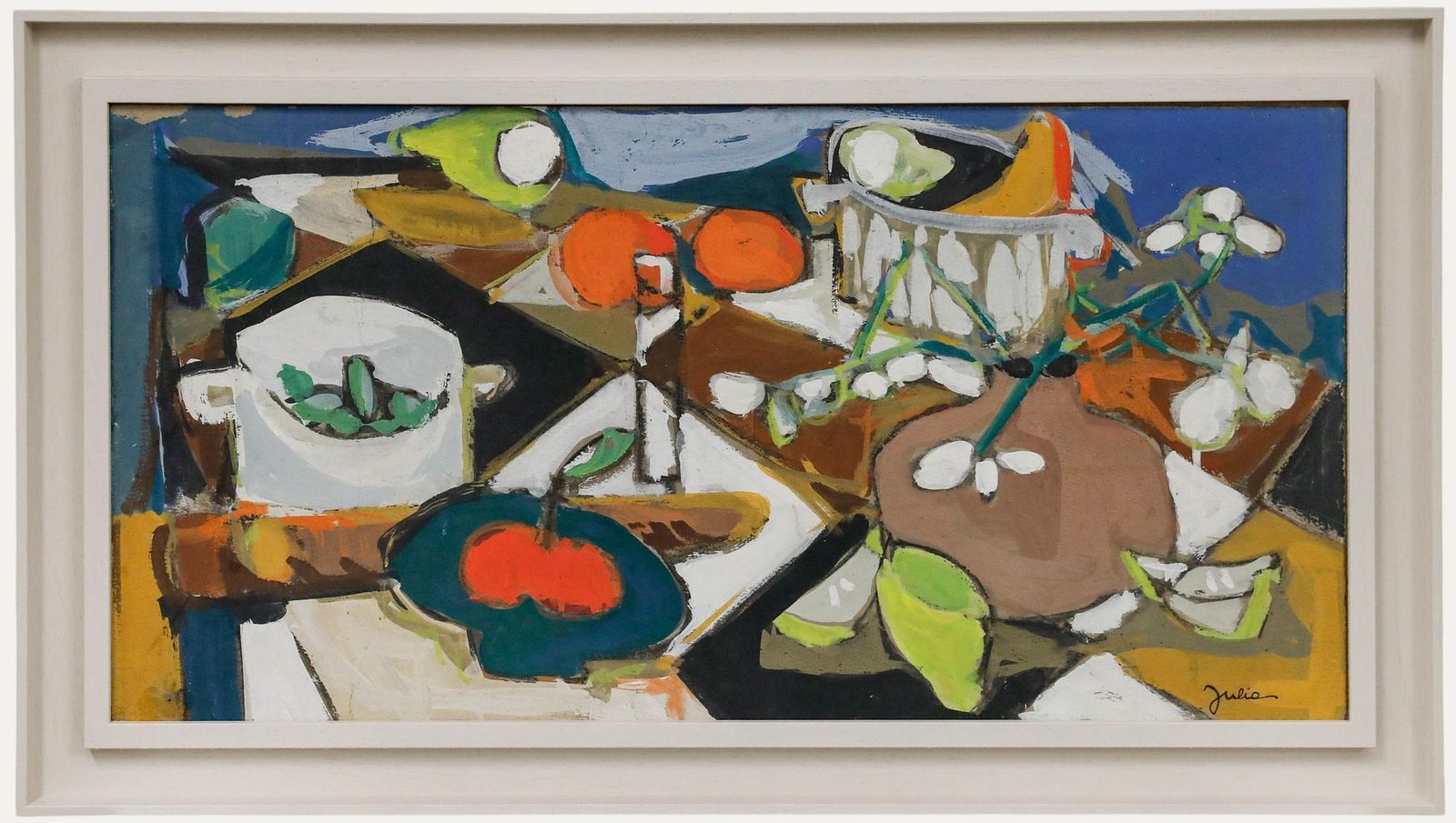 Christian Julia (1921 1991) Mid 20th Century Gouache, Fruits And Forms II