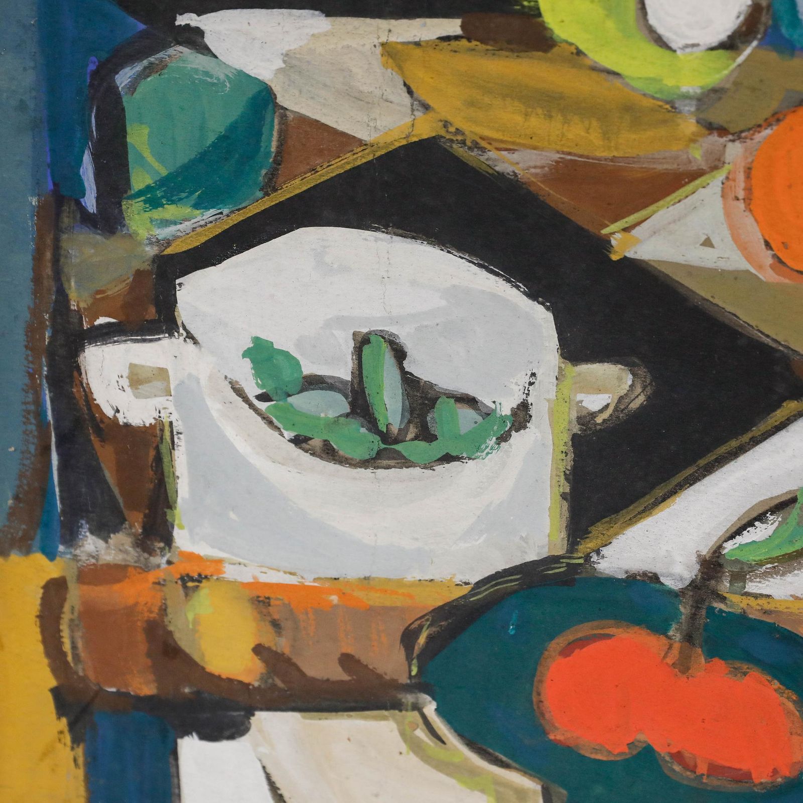 Christian Julia (1921 1991) Mid 20th Century Gouache, Fruits And Forms II photo Art