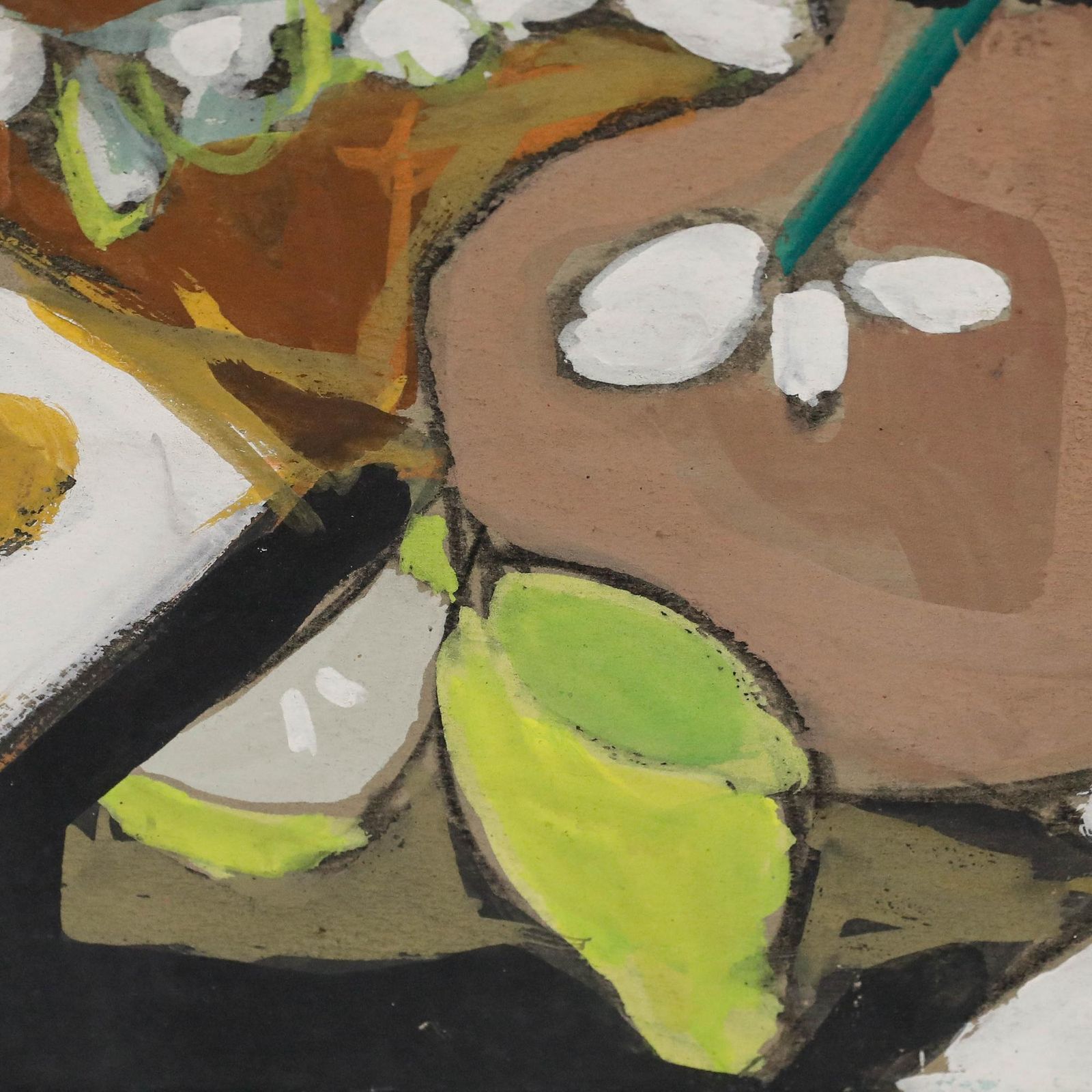 Christian Julia (1921 1991) Mid 20th Century Gouache, Fruits And Forms II photo 850.0