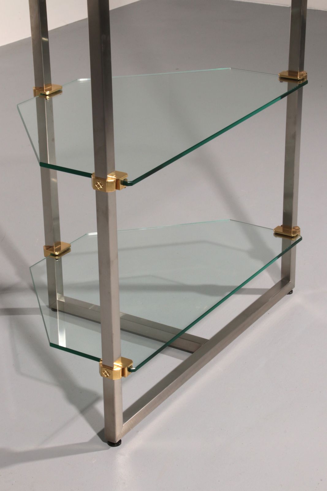 Furniture Peter Ghyczy 1970 Corner Cabinet – Iconic Stainless Steel & Aluminum Model R16 photo
