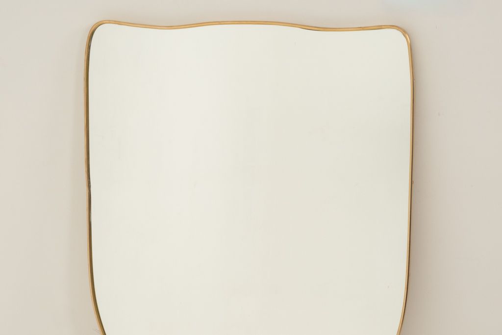 Mirror In Brass And In The Style Of Gio Ponti And The 1980s. photo 2200.0