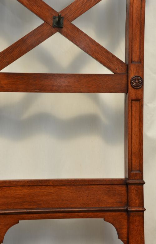 photo vintage English Victorian Gothic Coat Stand Oak Hall Stand In The Manner Of Pugin