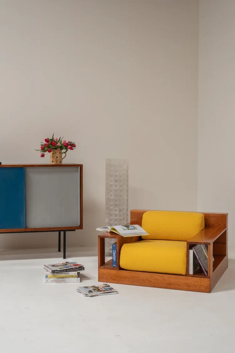 Furniture Exceptional French Mid Century Cabinet, 1950s photo