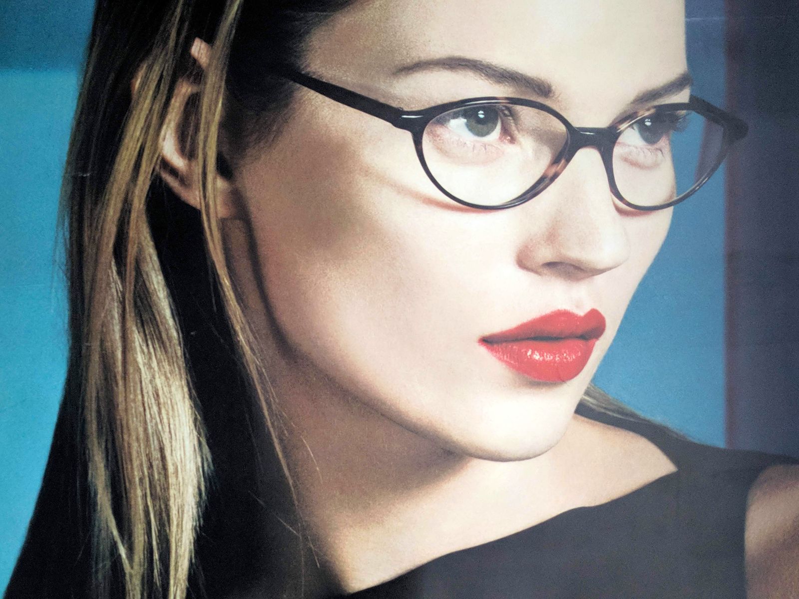 Xl 1990s Original Calvin Klein Eyewear Ad Poster Featuring Kate Moss photo Art