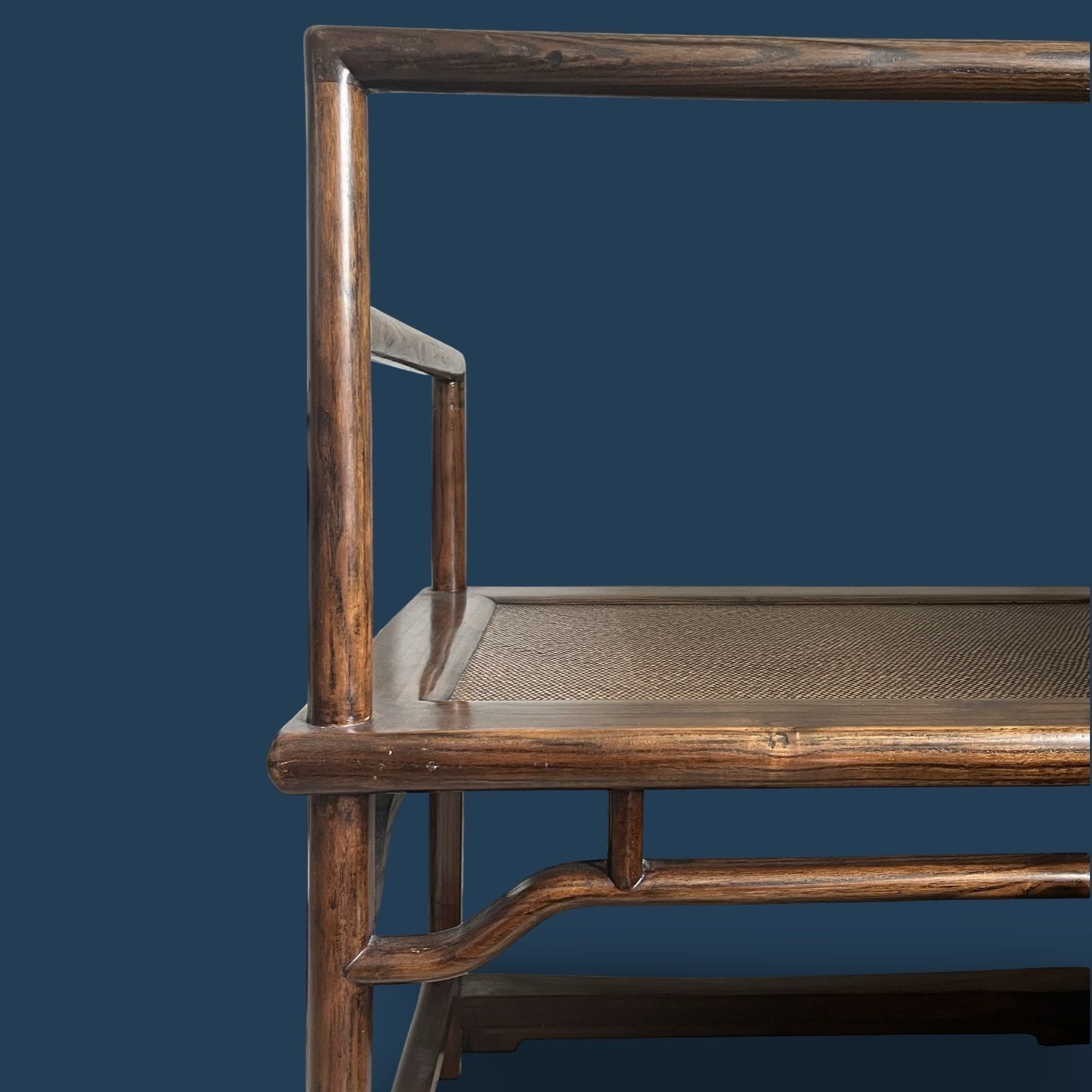 An Imposing Pair Of Chinese Elmwood Meditation Armchairs photo vinterior