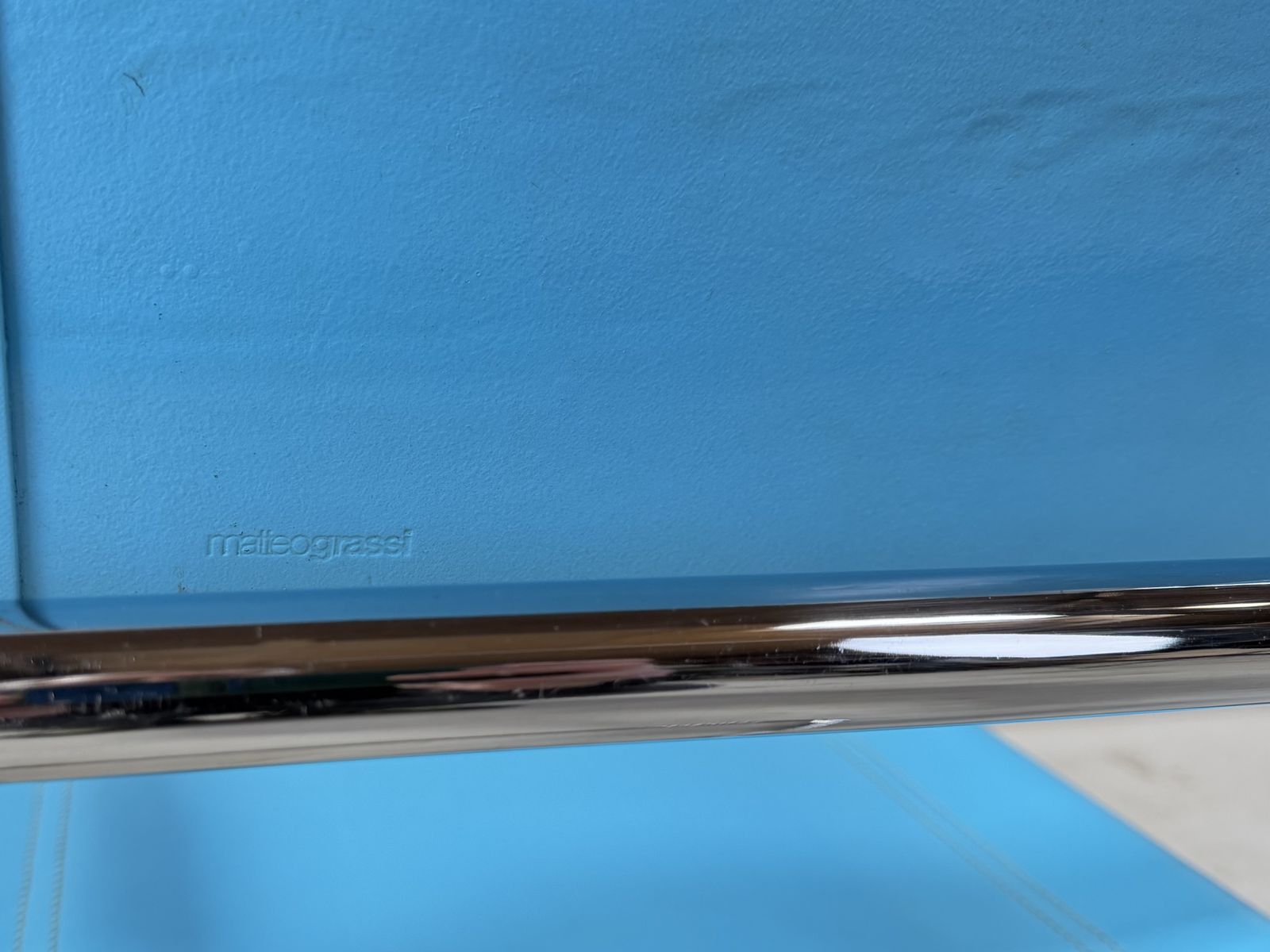 295.0 Matteo Grassi Leather Cantilever Chair – Bauhaus Italy – Sky Blue Refinished Mart Stam Marcel Breuer Dining Chair photo