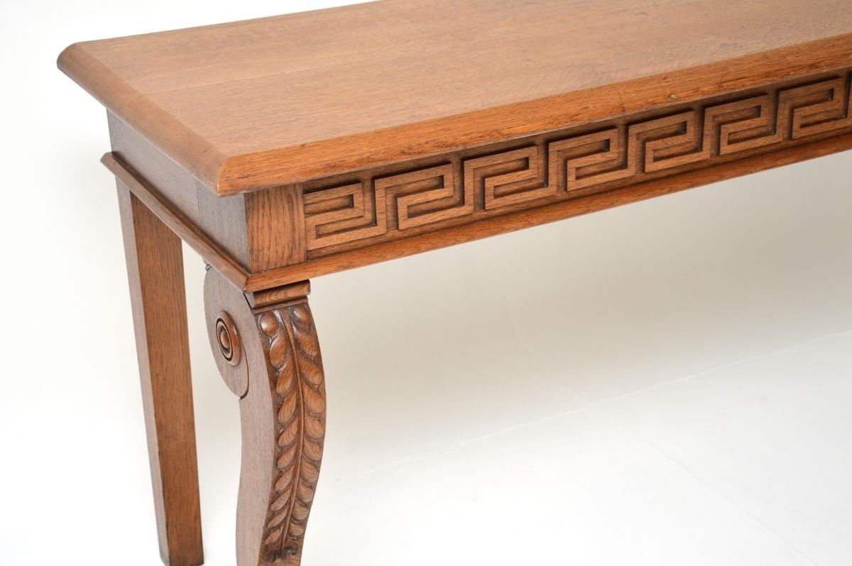 Antique Victorian Carved Oak Console Table photo Furniture