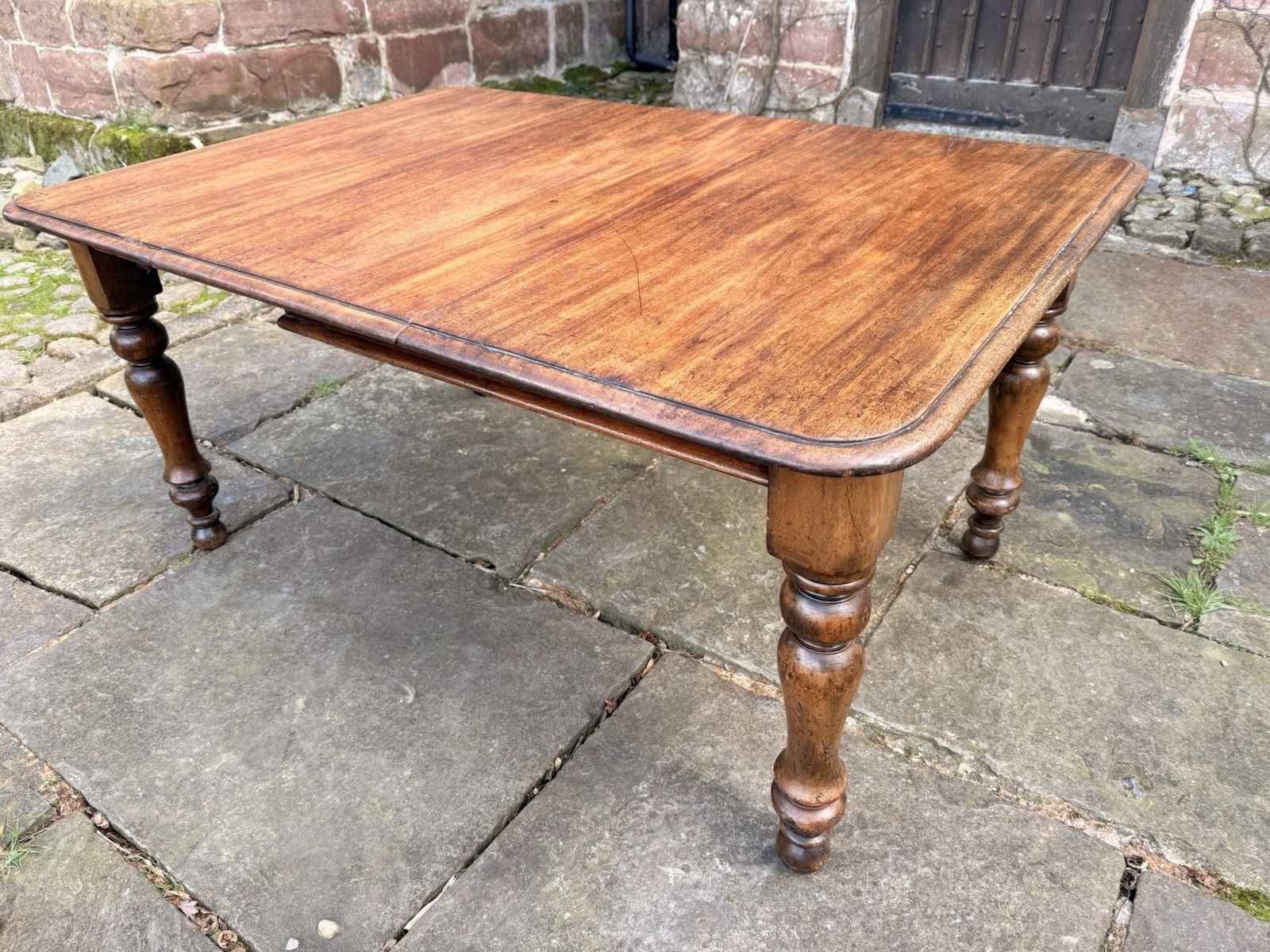 Original English Country Antique Rustic Telescopic Extending Dining Table 1850c photo vinterior